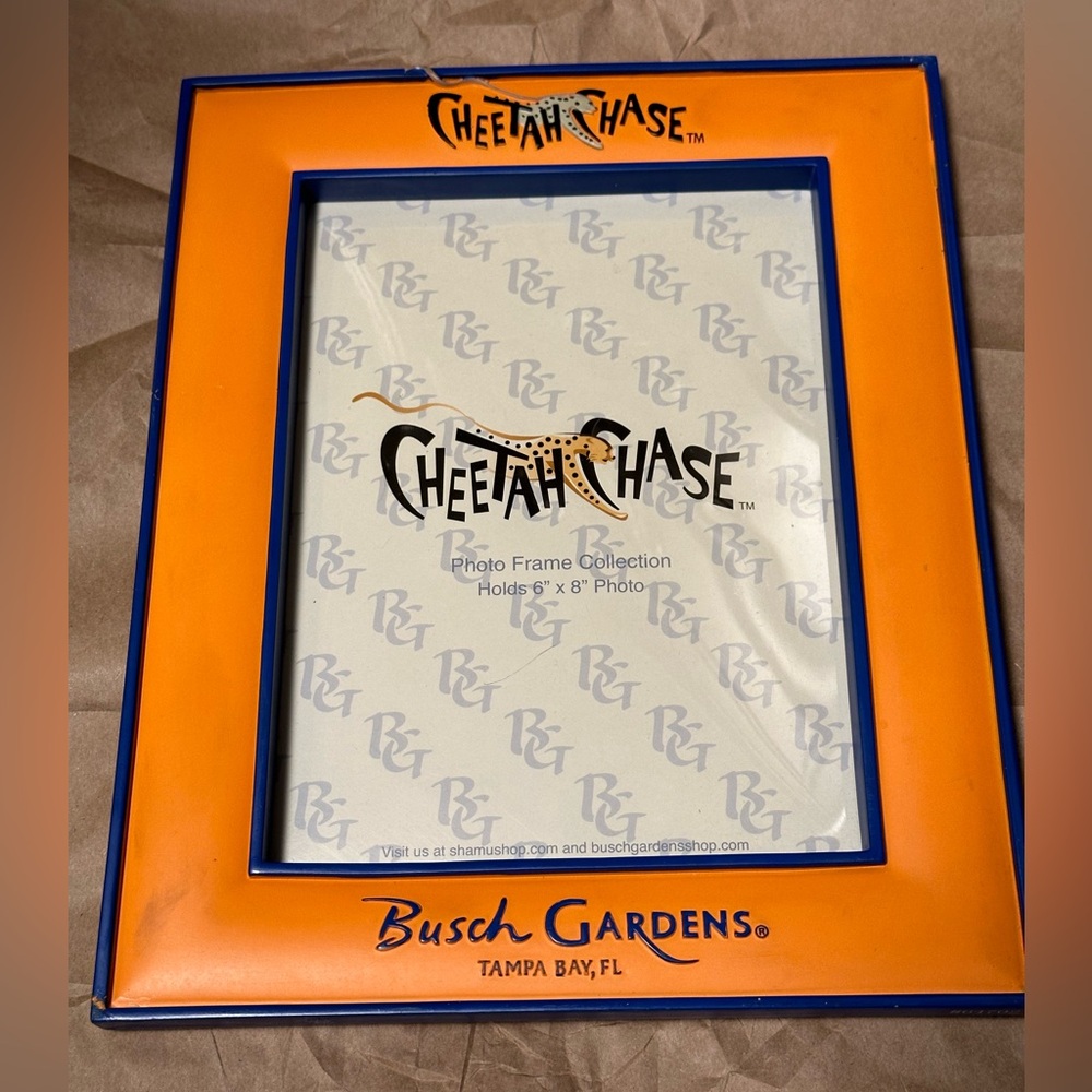 Busch Gardens Cheetah Chase Photo Frame vintage.